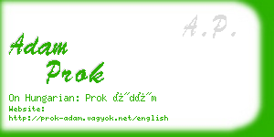 adam prok business card